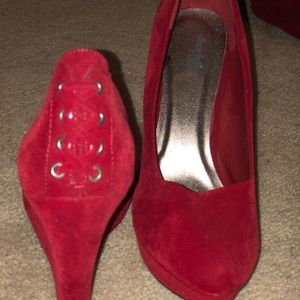 Red Charlotte Russe Wedges